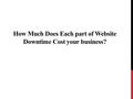 How Much Does Each part of Website Downtime Cost your business?