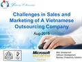 Challenges in Sales and Marketing of A Vietnamese Outsourcing Company Aug-2015.