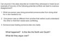 Can anyone in the class describe an incident they witnessed or heard as an example of how any of the following potential conflicts can lead to a serious.