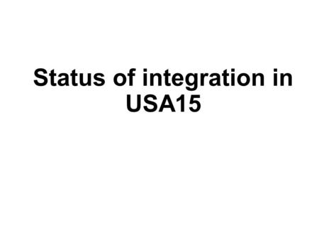 Status of integration in USA15. Status of rack layout 20/03/2015FTK Italia - A. Lanza2 Rack Y.05-09.A2 equipped with turbine cooling system and nominal.