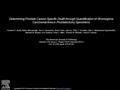 Determining Prostate Cancer-Specific Death through Quantification of Stromogenic Carcinoma Area in Prostatectomy Specimens Gustavo E. Ayala, Bahar Muezzinoglu,