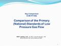 1 Key Comparison CCM.FF-K6b Comparison of the Primary (National) Standards of Low Pressure Gas Flow WGFF meeting, June, 19, 2012, Colorado Springs, USA.