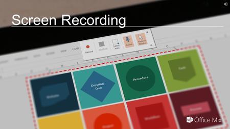 Screen Recording. OverviewEditing Your RecordingTips & Tricks Screen Recording.