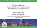 Extreme Makeover: Simple Chart Review Transformed into Practice-Based Learning Conference Melissa Jefferis, MD Miriam Chan, PharmD Riverside Methodist.