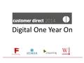 Digital One Year On. 2 The Digital Magazine Whirlpool.