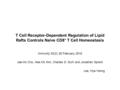 T Cell Receptor-Dependent Regulation of Lipid Rafts Controls Naive CD8 + T Cell Homeostasis Immunity 32(2) 26 February 2010 Jae-Ho Cho, Hee-Ok Kim, Charles.