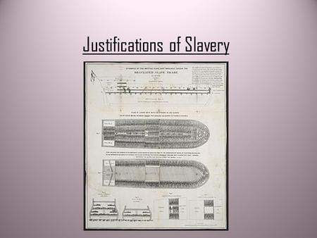 Justifications of Slavery. Why did people allow slavery to happen Why did people allow slavery to happen ? Many people justified slavery for three main.