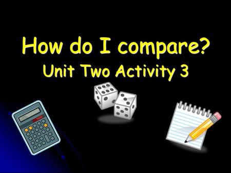 How do I compare? Unit Two Activity 3. 3 rd Grade GLE’s 1.Model, read, and write place value in word, standard, and expanded form for numbers through.