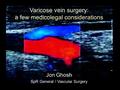 Varicose vein surgery: a few medicolegal considerations Jon Ghosh SpR General / Vascular Surgery.