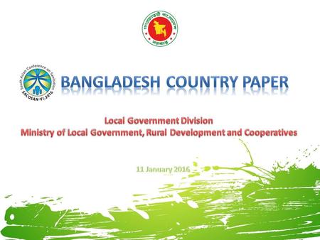 Country Profile Bangladesh emerged as an independent and sovereign country in 1971  Area: 147,570 sq. km  Population: 153.3 million (72% rural, 28%