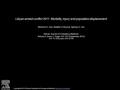 Libyan armed conflict 2011: Mortality, injury and population displacement Mohamed A. Daw, Abdallah El-Bouzedi, Aghnaya A. Dau African Journal of Emergency.