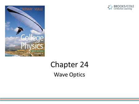 Chapter 24 Wave Optics. Young’s Double Slit Experiment Thomas Young first demonstrated interference in light waves from two sources in 1801. Light is.