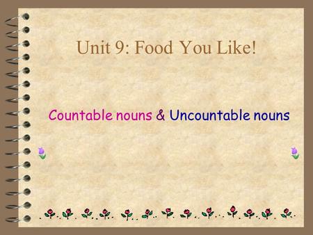 Countable nouns & Uncountable nouns