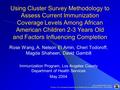 Www.lapublichealth.org/ip/ County of Los Angeles Department of Health Services IMMUNIZATION PROGRAM Using Cluster Survey Methodology to Assess Current.