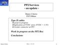Mauro Citterio Milano, 12-01-2011 1 PP2/Services - an update - Mauro Citterio INFN Milano Type II cables  Layout in progress  Duplication of VVDC wires.