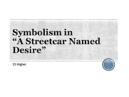 S5 Higher. The use of a physical object or entity which is actually in the text to convey an idea or concept:  What happens to the object represents.