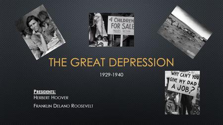 ---------1929--------1931--------1933--------1935--------1937--------1939--------1941-------- 1929: Stock Market Crash; Great Depression begins 1933: