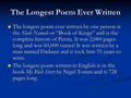 The Longest Poem Ever Written