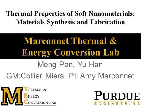 Marconnet Thermal & Energy Conversion Lab