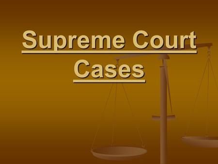 Supreme Court Cases. Marbury v Madison 1803 1803 Issue: Should the Constitution be very strictly interpreted or is there room for interpretation? If there.