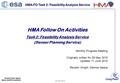 28 May 2010 HMA-FO Task 2: Feasibility Analysis Service HMA Follow On Activities Task 2: Feasibility Analysis Service (Sensor Planning Service) Monthly.