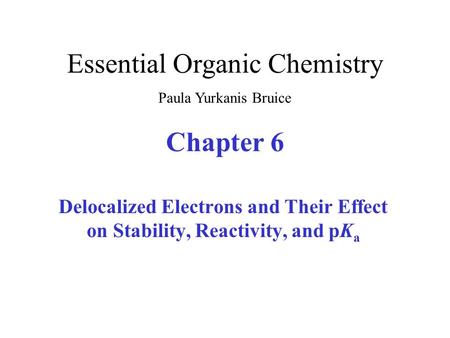 Essential Organic Chemistry