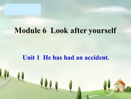 Module 6 Look after yourself Unit 1 He has had an accident.