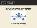 RN/BSN Online Program Online Success! Technical Readiness Connect with Your Instructor Develop a Schedule Be Organized.