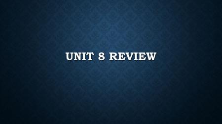 UNIT 8 REVIEW. The Solar System is divided into two main parts The Solar System is divided into two main parts the inner planets and the outer planets.