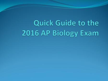 Basic Info Section I: 90 minutes for 63 multiple-choice + 6 grid- in questions 50% of total score Section II: Free-Response Questions 10 minute reading.