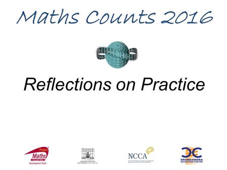 Reflections on Practice Maths Counts 2016. Over to you Representing simultaneous equations graphically.