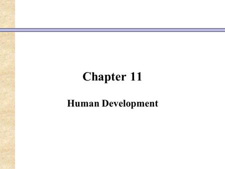 Chapter 11 Human Development. physical cognitivesocial.