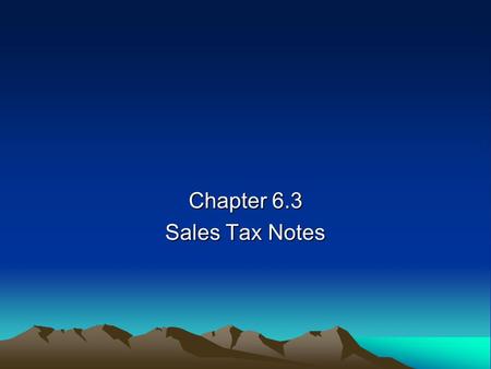 Chapter 6.3 Sales Tax Notes. Quiz review Journal Entry format includes –Date at top left (month and year), day is in left most column –A particulars column.