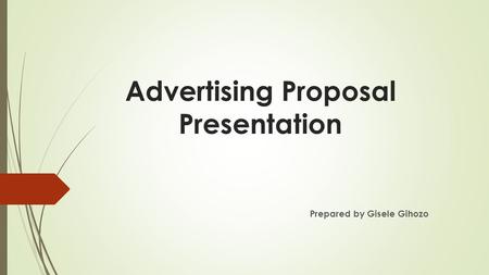 Advertising Proposal Presentation