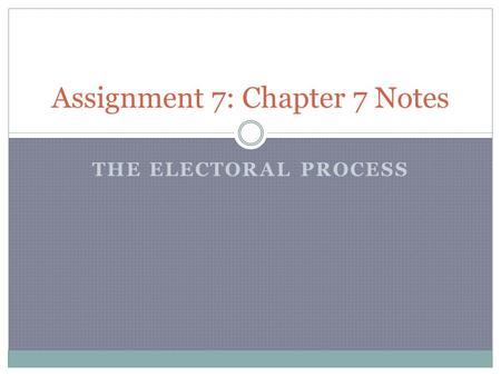 Assignment 7: Chapter 7 Notes