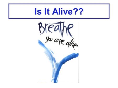 Is It Alive?? 1. Living Things Are Made Up of Cells Unicellular organisms are made of 1 cell Multicellular organisms are made of more than 1 cell Cells.