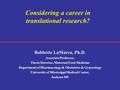 Babbette LaMarca, Ph.D. Associate Professor, Thesis Director, Maternal Fetal Medicine Department of Pharmacology & Obstetrics & Gynecology University of.