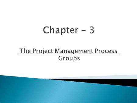 The Project Management Process Groups