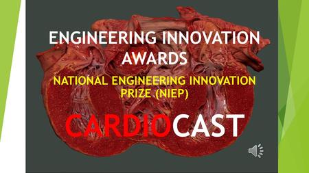 ENGINEERING INNOVATION AWARDS NATIONAL ENGINEERING INNOVATION PRIZE (NIEP) CARDIOCAST.