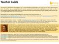 Teacher Guide This lesson is designed to teach kids to ask a critical thinking question that you can’t just put into a search box to solve. To do that,