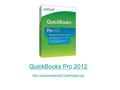 QuickBooks Pro 2012.