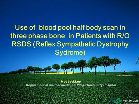 Moo seok Lee Department of nuclear medicine, Pusan University Hospital