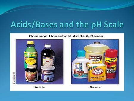 Properties of Acids and Bases Acids Bases *Taste sour*Taste Bitter *Turns blue litmus paper red*Turns red litmus paper blue *Reacts with metals*Produces.