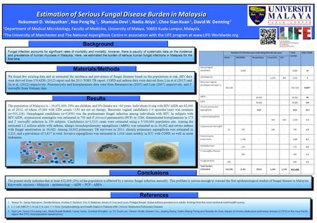 Fungal infection accounts for significant rates of morbidity and mortality; however, there is paucity of systematic data on the incidence and prevalence.