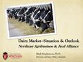 Dairy Market—Situation & Outlook Northeast Agribusiness & Feed Alliance Mark Stephenson, Ph.D. Director of Dairy Policy Analysis Mark Stephenson, Ph.D.