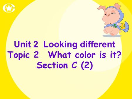 Unit 2 Looking different Topic 2 What color is it? Section C (2)