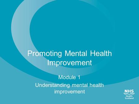 Promoting Mental Health Improvement