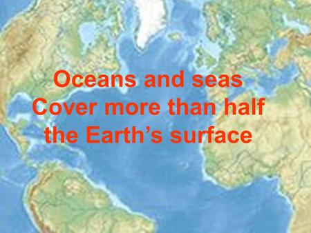 Cover more than half the Earth’s surface