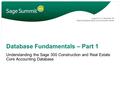 Database Fundamentals – Part 1