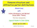 4/28/2005 DIS05, Diff. WG, Aharon Levy 1 Pomeron structure and diffractive parton distributions Aharon Levy with Halina Abramowicz and Michael Groys (MSc.